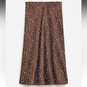 J. Crew Gwyneth Slip Skirt in Mocha Floral